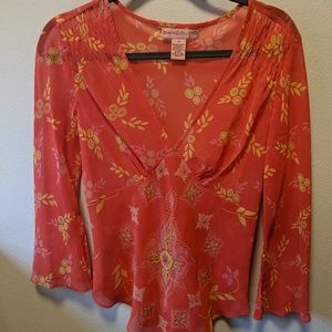 Semi-Sheer Beaded Blouse